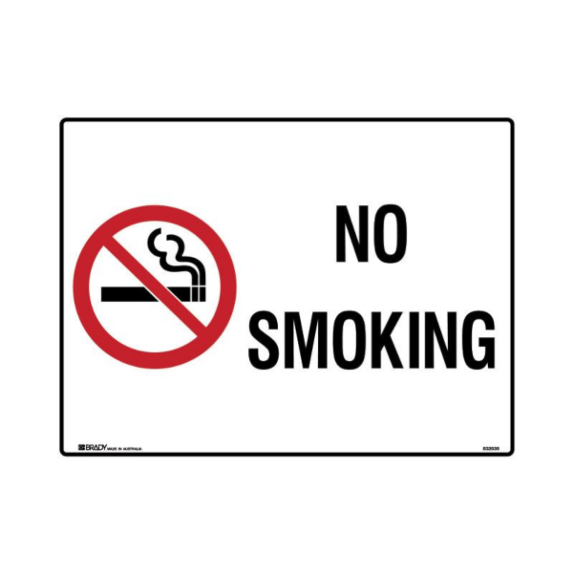 Picture of NO SMOKING SIGN 450MM (H) X 600MM (W) POLYPROPYLENE