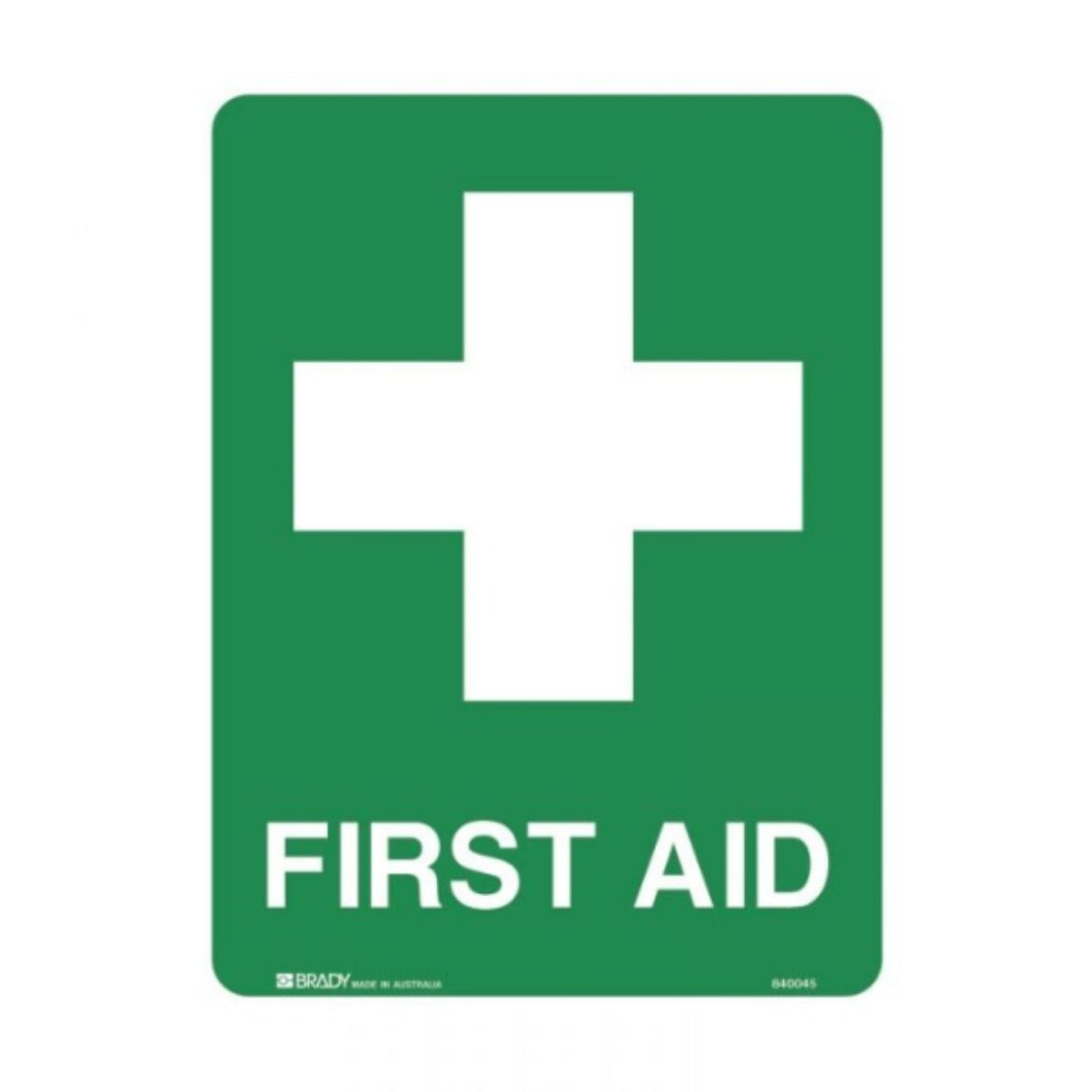 Picture of FIRST AID SIGN 600MM (H) X 450MM (W) POLYPROPYLENE