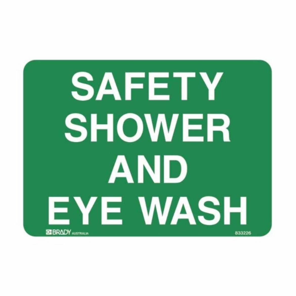 Picture of SAFETY SHOWER AND EYE WASH SIGN 300MM (H) X 450MM (W) METAL