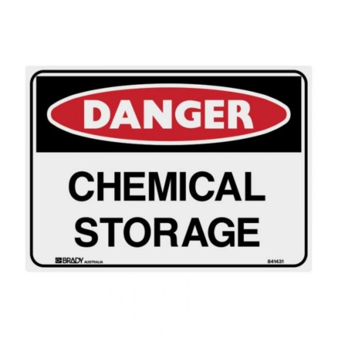 Picture of DANGER CHEMICAL STORAGE SIGN 600MM (W) X 450MM (H) METAL