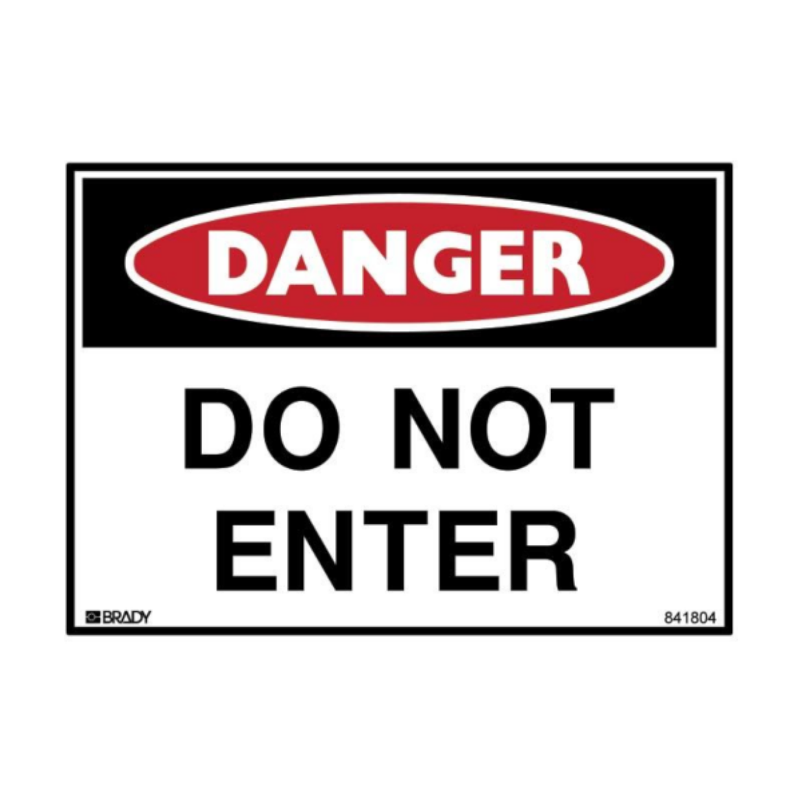Picture of DANGER DO NOT ENTER SIGN 180MM (H) X 250MM (W) SELF ADHESIVE VINYL