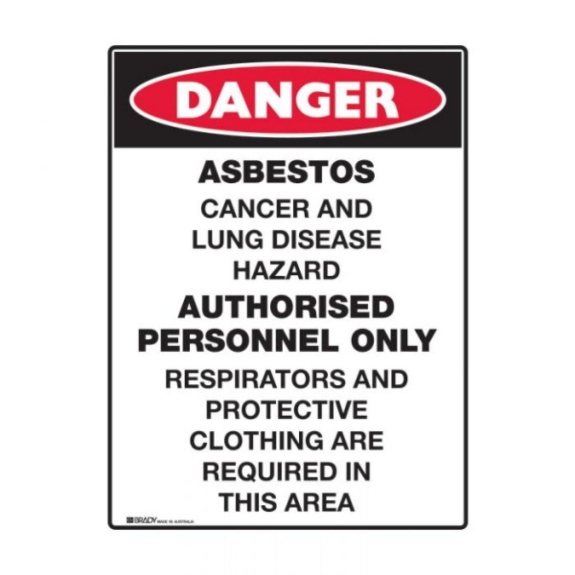 Picture of SIGN DANGER ASBESTOS SIGN 450MM (W) X 600MM (H) METAL