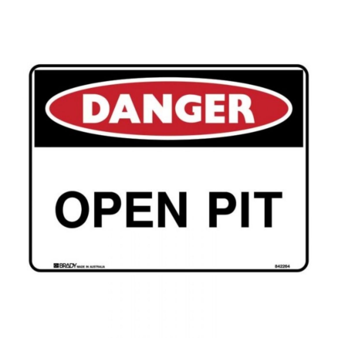 Picture of DANGER OPEN PIT SIGN 300MM (W) X 225MM (H) METAL