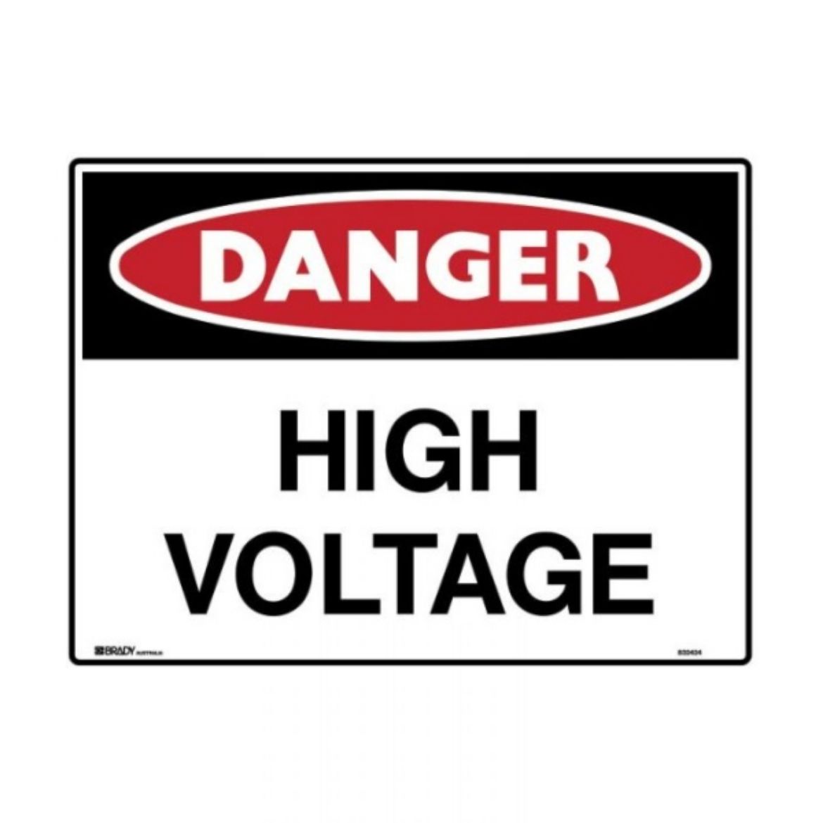 Picture of DANGER HIGH VOLTAGE SIGN 600MM (W) X 450MM (H) METAL