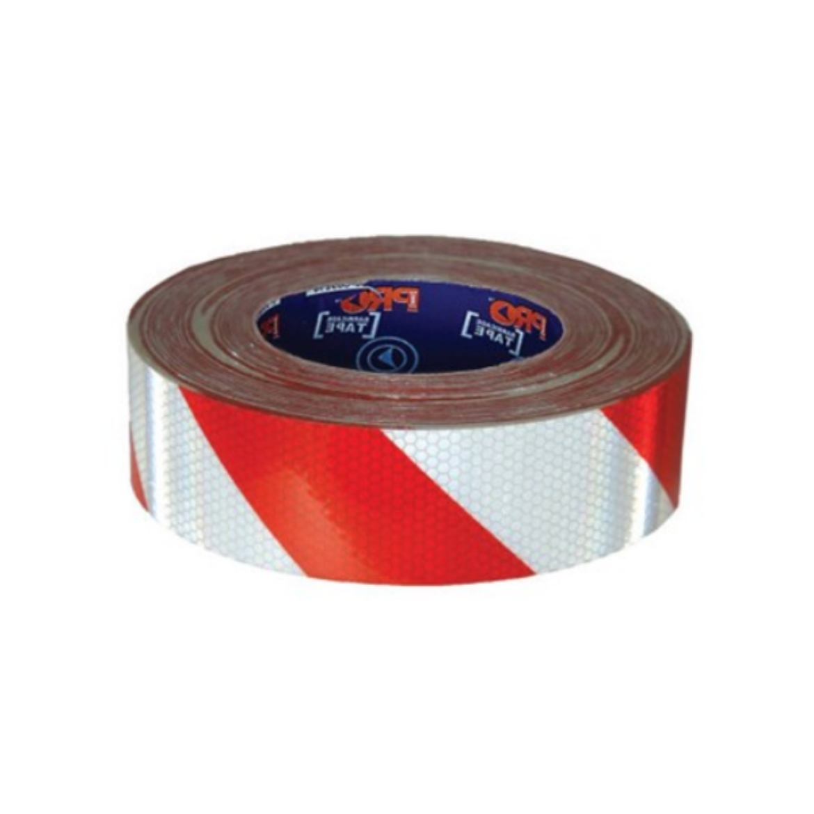Picture of HAZARD TAPE RED & WHITE SELF ADHESIVE REFLECTIVE - 50M X 50MM