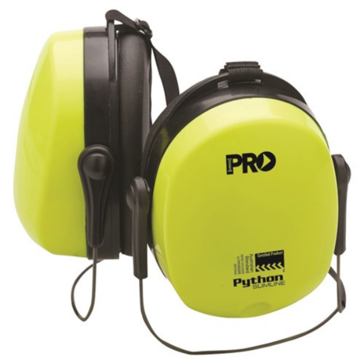 Picture of PYTHON EARMUFFS HI-VIS - SLIM-FIT, NECK BAND - CLASS 4, 23DB (A)