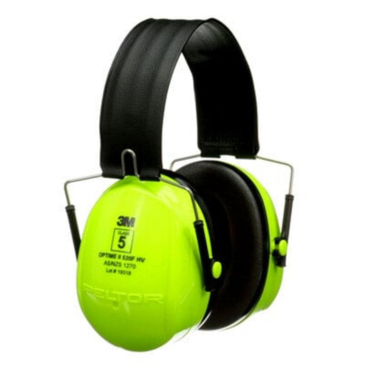 Picture of 3M™ PELTOR™ OPTIME™ II HIGH VISIBILITY FOLDABLE HEADBAND FORMAT EARMUFF H520FHV, GREEN, CLASS 5 SLC80 32DB