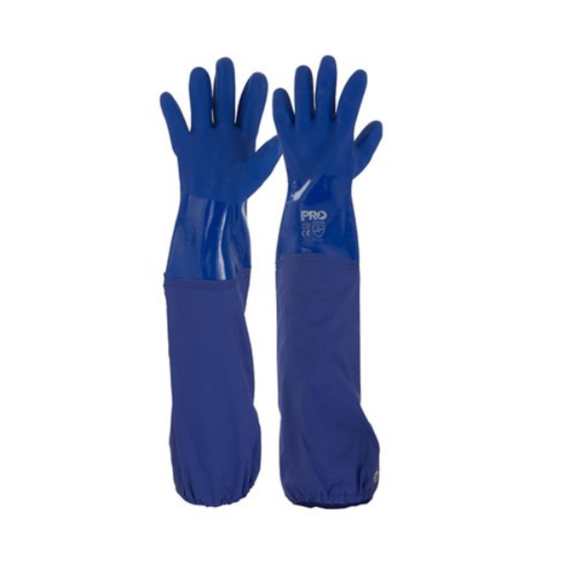 Picture of 60CM BLUE PVC GLOVES - ONE SIZE FITS MOST