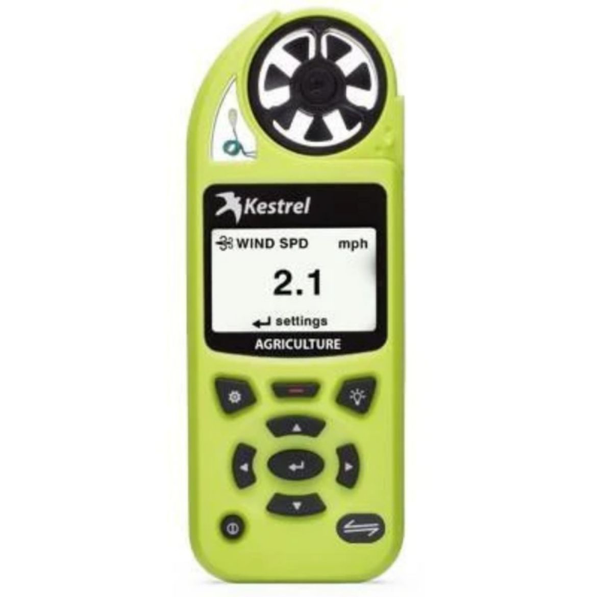 Picture of KESTREL 5500AG AGRICULTURE WEATHER METER WITH LINK AND VANE MOUNT - HIGH VIZ GREEN