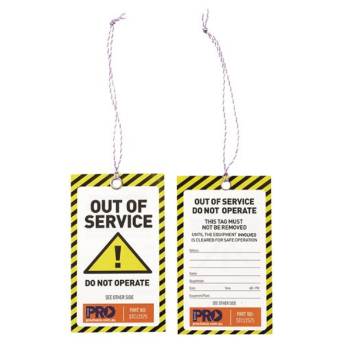 Picture of "CAUTION" SAFETY TAGS - 125MM X 75MM