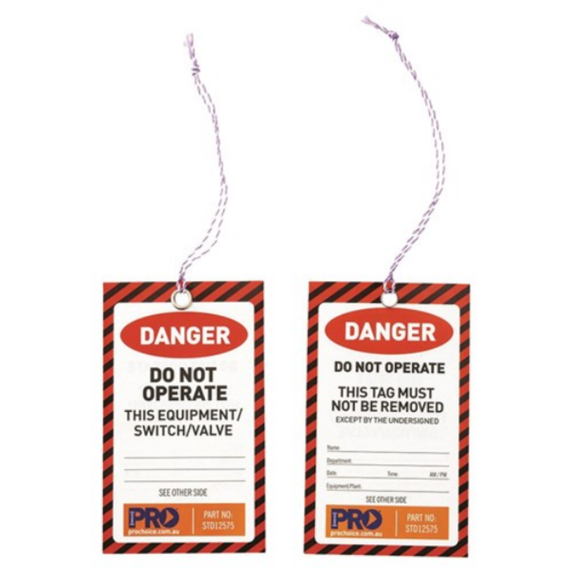 Picture of "DANGER" SAFETY TAGS - 125MM X 75MM