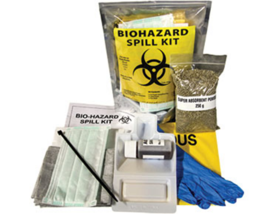 Picture of BIOHAZARD SPILL RESPONSE KIT, 2L CAPACITY, POUCH STYLE YELLOW WITH BIOHAZ SYMBOL