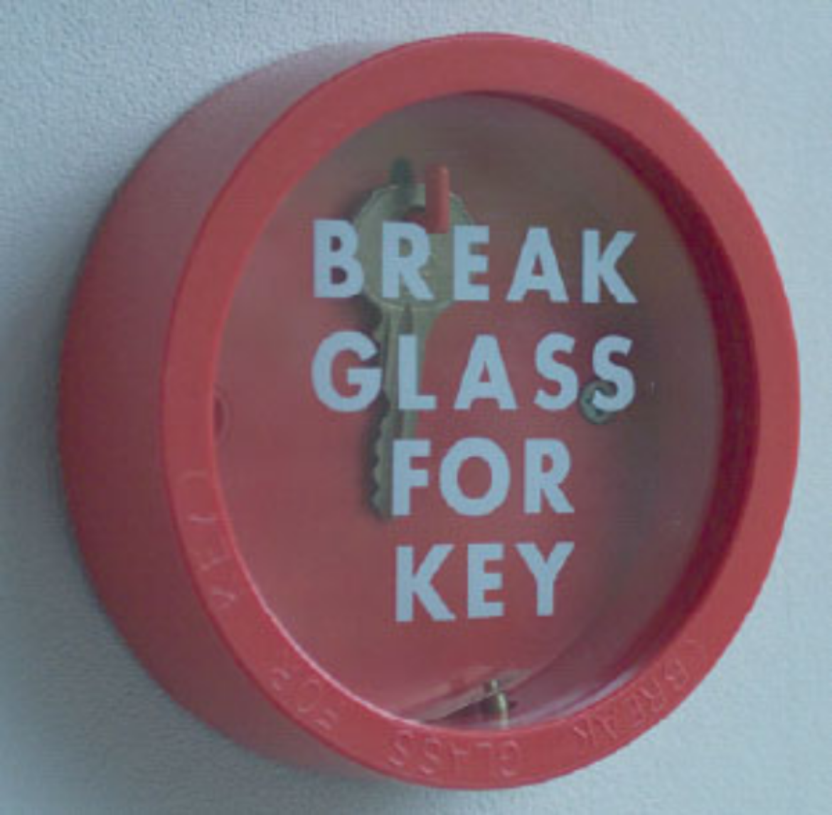 Picture of BREAK GLASS KEY HOLDER 110 DIAMETER