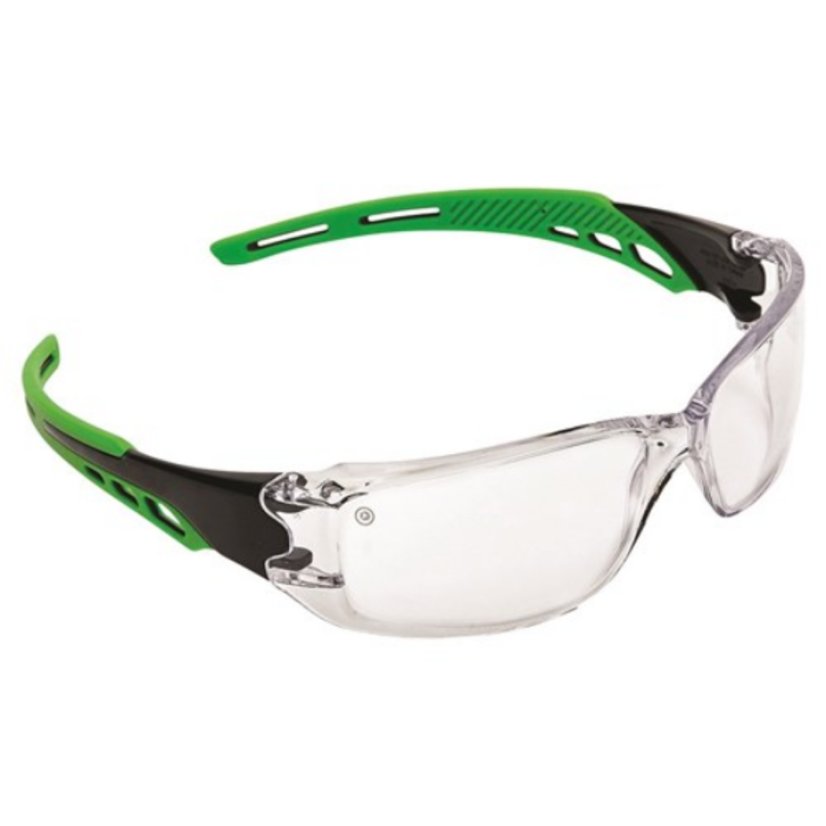 Picture of CIRRUS - CLEAR LENS, ANTI-FOG, POLYCARBONATE FRAME SAFETY GLASSES WITH SOFT GREEN ARMS