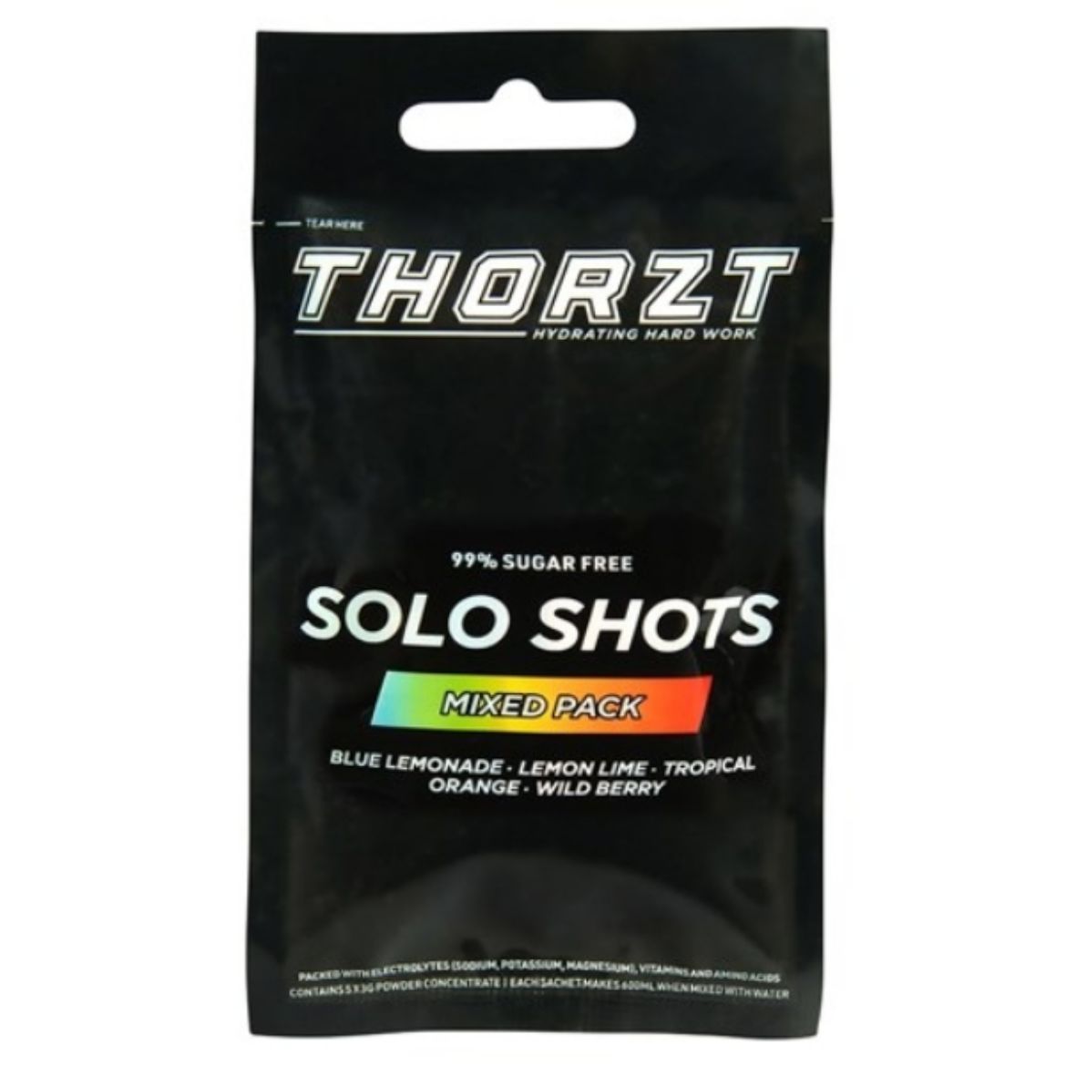 Picture of THORZT FIVE PACK SUGAR FREE SOLO SHOT MIXED FLAVOURS