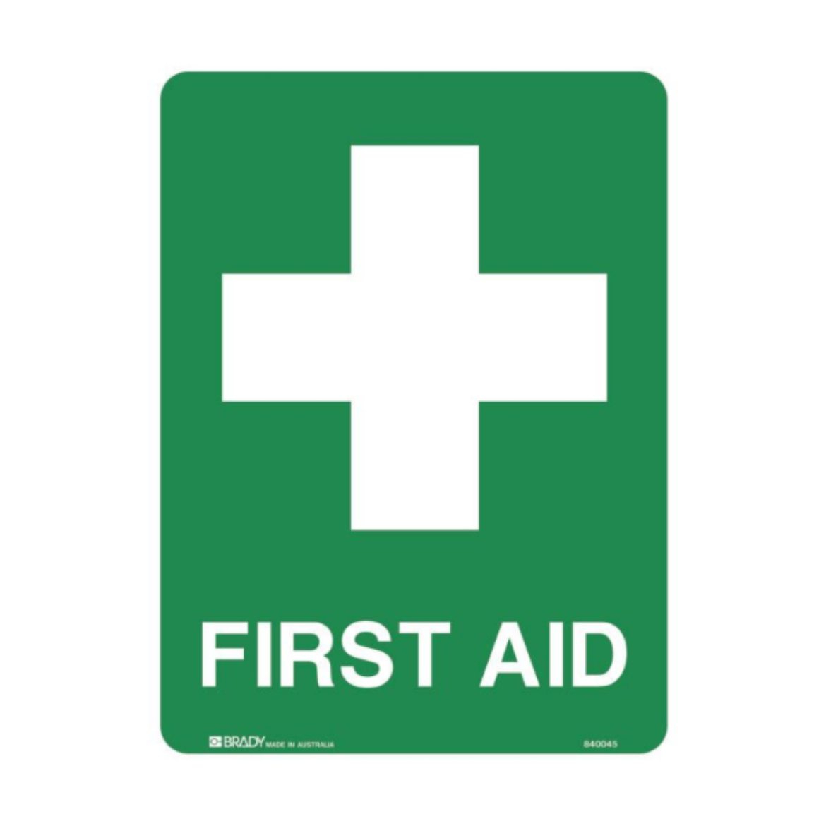 Picture of FIRST AID SIGN 250MM (H) X 180MM (W) SELF ADHESIVE VINYL