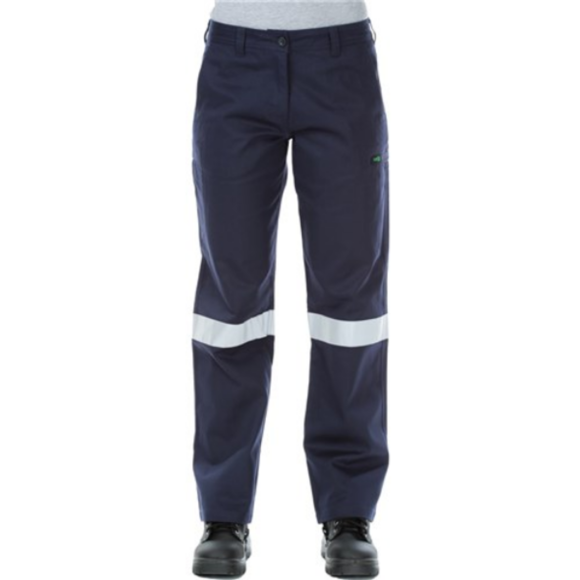 Picture of 1007TN - LADIES COTTON CARGO WORK PANTS WITH 3M™ REFLECTIVE TAPE  - NAVY.  SIZE - 10