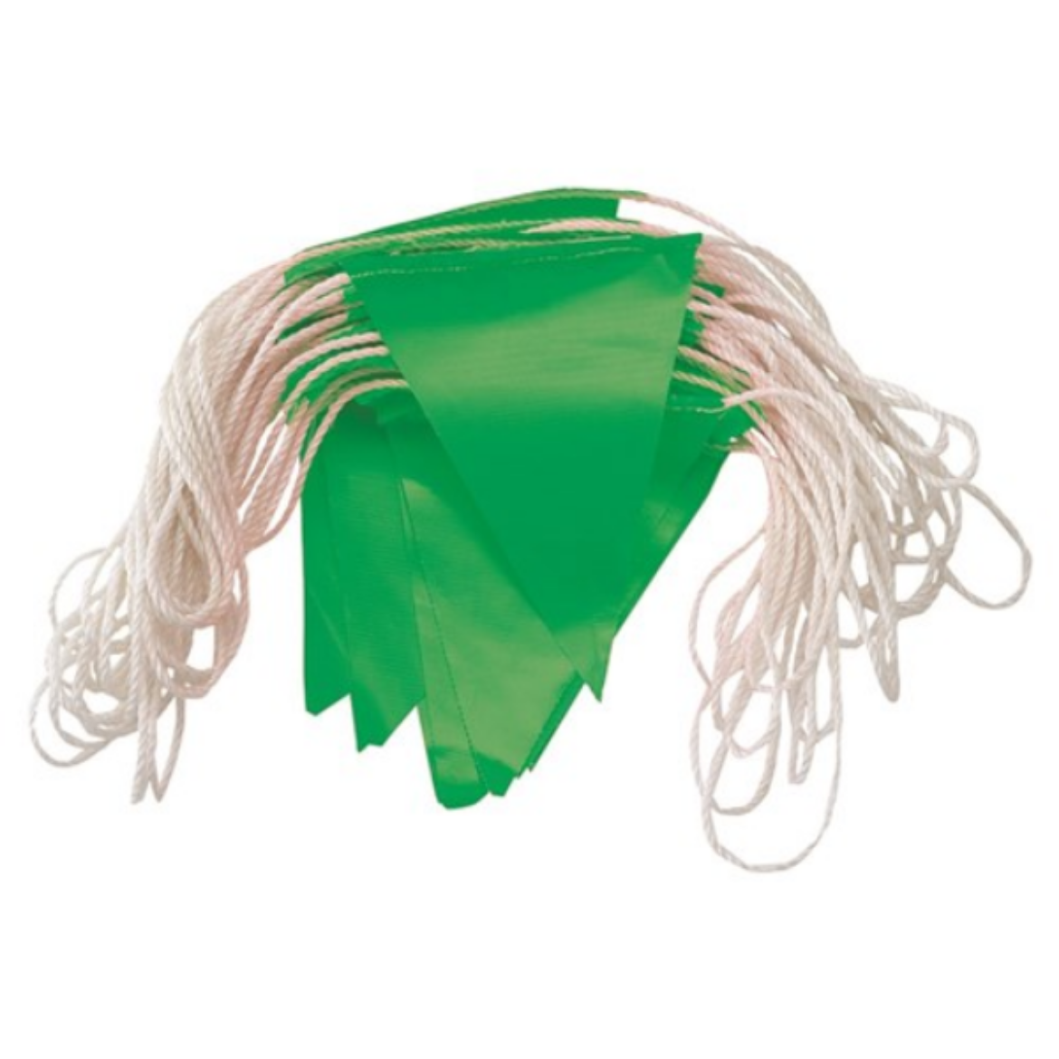 Picture of ORANGE PVC FLAG BUNTING - DAY USE, GREEN FLAGS - 30M