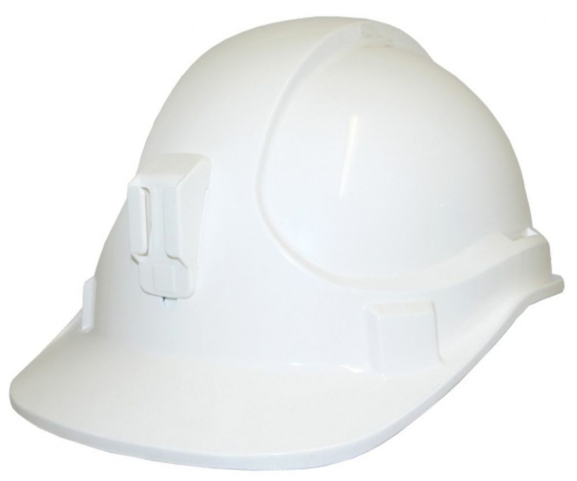 Picture of TA560L:WH SAFETY HELMET ABS (TYPE 1) UNVENTED POLYCARB LAMP BRACKET WHITE