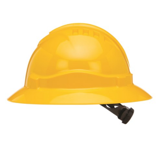 Picture of HARD HAT (V6) - UNVENTED, FULL BRIM, 6 POINT RATCHET HARNESS. AVAILABLE IN WHITE OR YELLOW