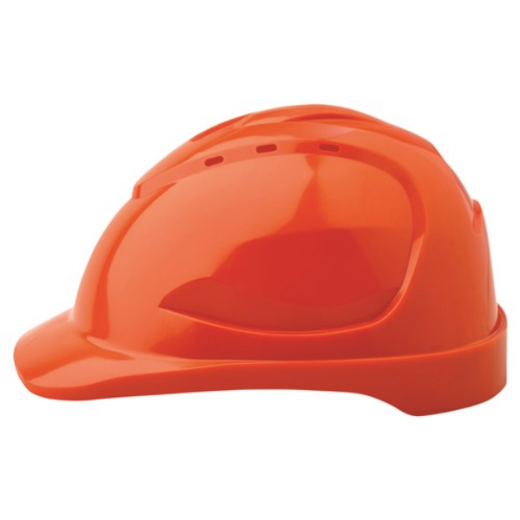 Picture of HARD HAT (V9) - VENTED, 6 POINT PUSH-LOCK HARNESS. AVAILABLE IN BLUE, GREEN, ORANGE, RED, WHITE, YELLOW, FLURO YELLOW, BLACK, FLURO ORANGE, FLURO PINK