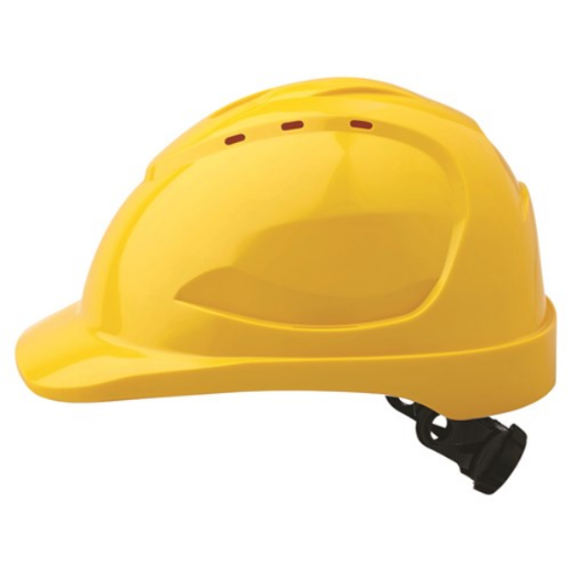 Picture of HARD HAT (V9) - VENTED, 6 POINT RATCHET HARNESS. AVAILABLE IN BLUE, GREEN, ORANGE, RED, WHITE, YELLOW, FLURO YELLOW