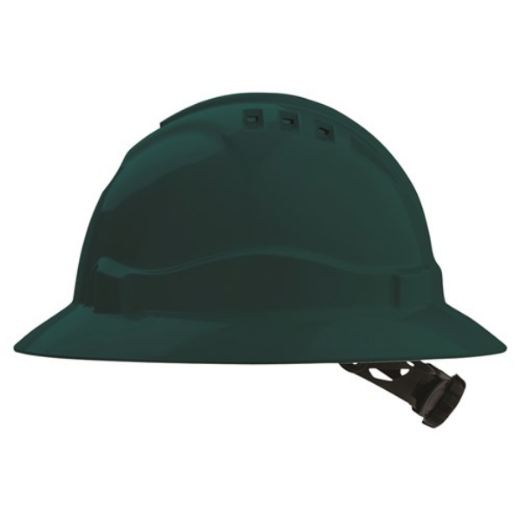 Picture of HARD HAT (V6) - VENTED, FULL BRIM, 6 POINT RATCHET HARNESS. AVAILABLE IN GREEN, ORANGE, RED, WHITE, YELLOW