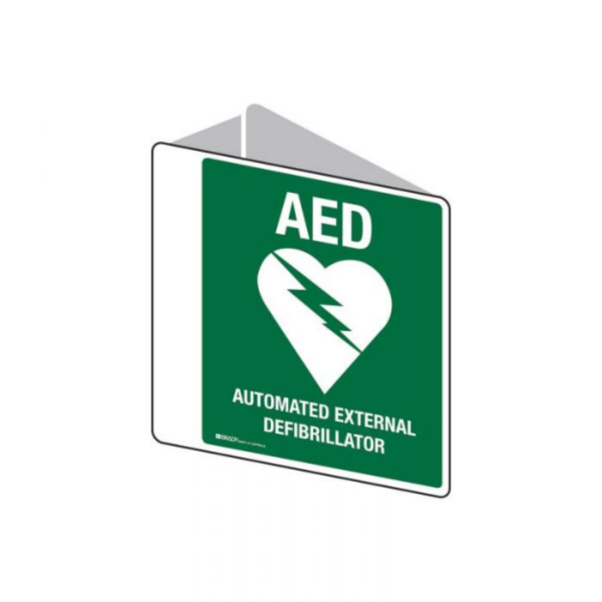 Picture of AED DOUBLE SIDED SIGN  225MM (H) X 225MM (W) POLYPROPYLENE