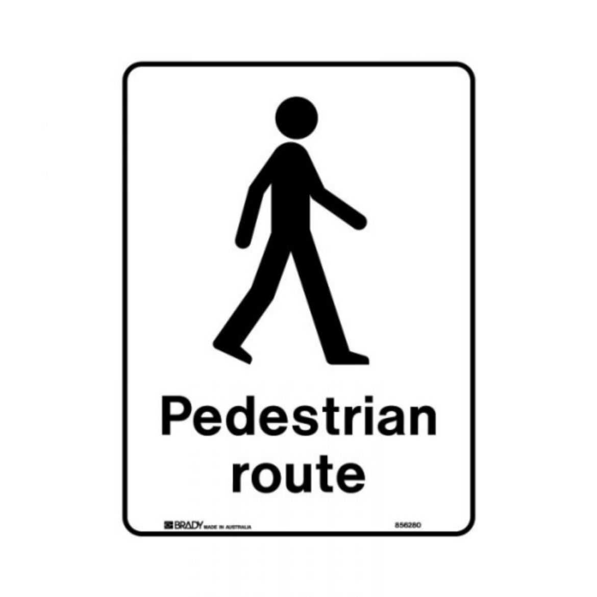 Picture of PEDESTRIAN ROUTE SIGN 300MM (H) X 225MM (W) METAL