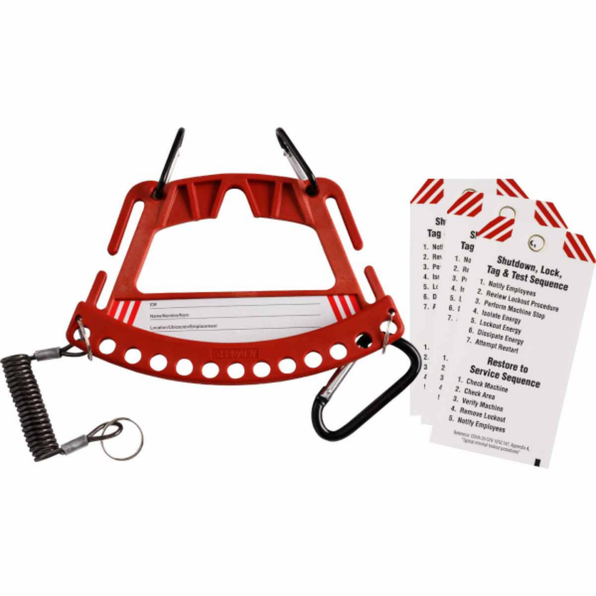 Picture of SAFETY LOCK & TAG CARRIER - RED