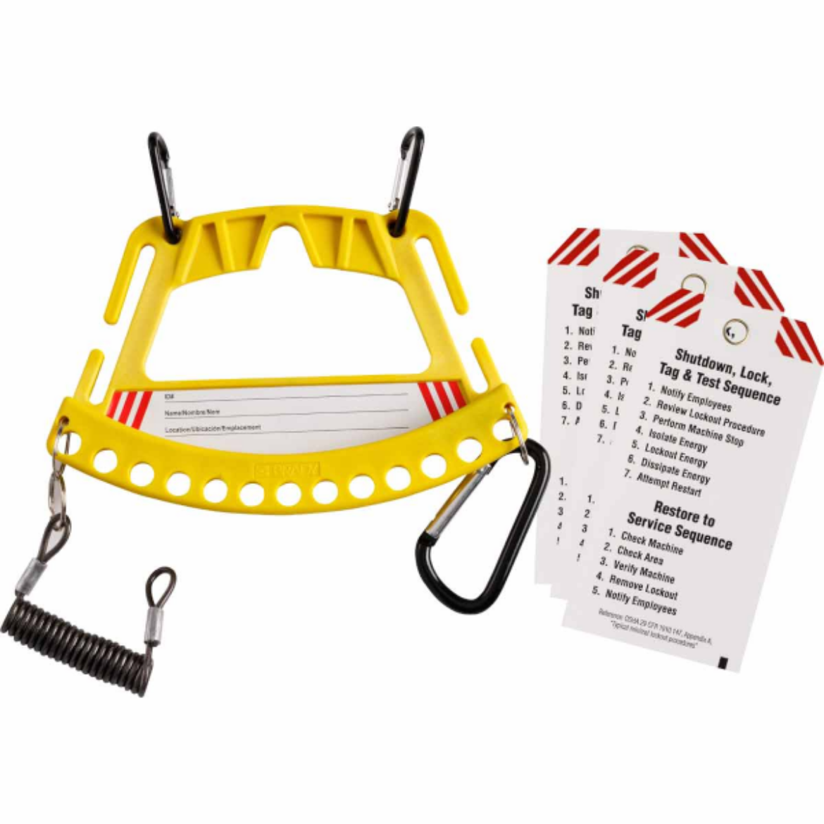 Picture of SAFETY LOCK & TAG CARRIER - YELLOW