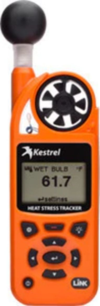 Picture of KESTREL 5400 HEAT STRESS TRACKER PRO WITH LINK, COMPASS + VANE MOUNT - SAFETY ORANGE