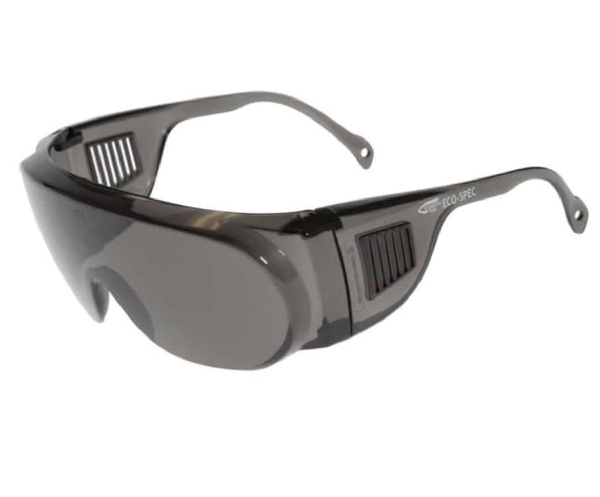 Picture of ECOSPEC GREY FRAME SMOKE UNCOATED LENS SAFETY GLASSES