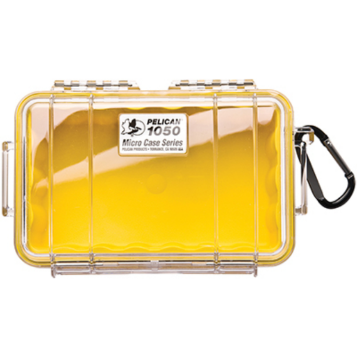 Picture of # 1050 MICRO PELICAN CASE - CLEAR WITH YELLOW