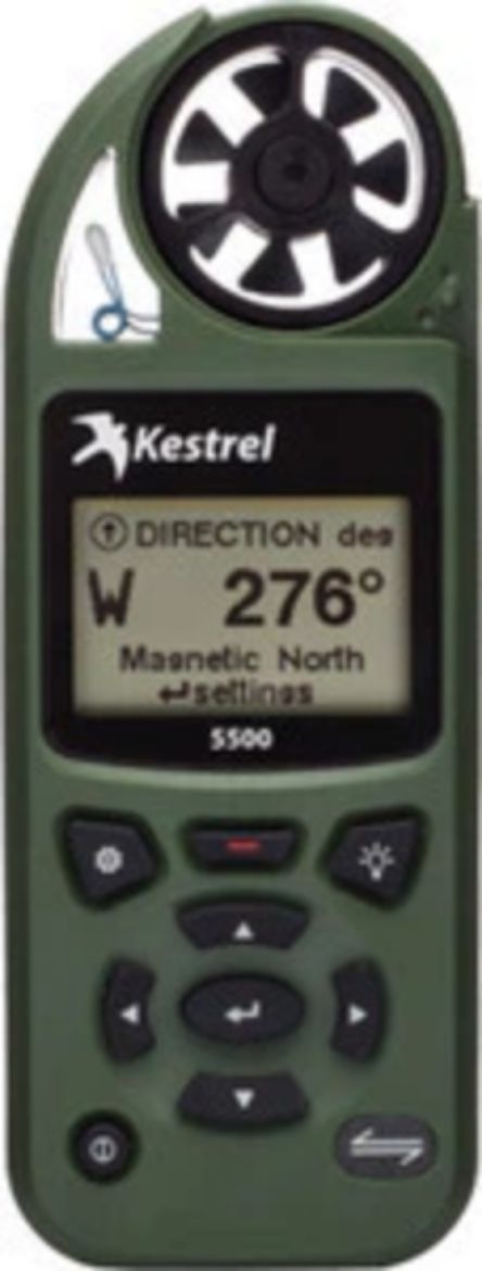 Picture of KESTREL 5500 WEATHER METER WITH LINK + VANE MOUNT (SPECIAL ORDER ONLY) - OLIVE DRAB