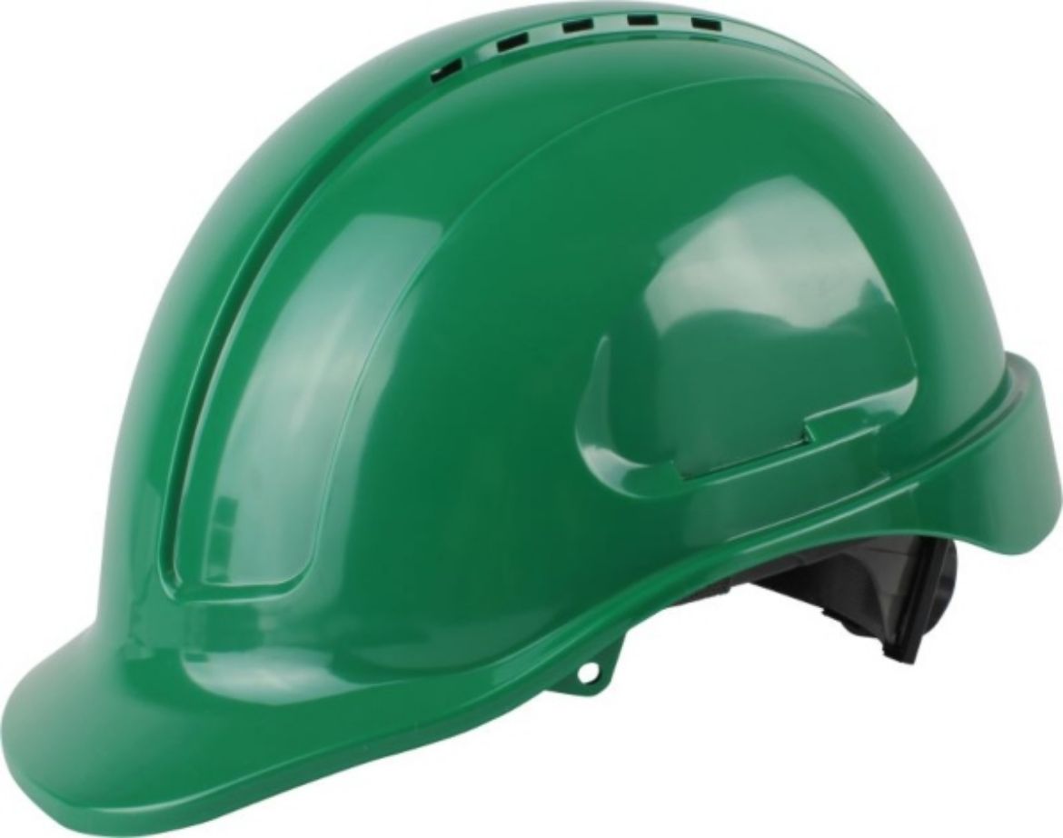 Picture of MAXIGUARD DARK GREEN VENTED HARD HAT, RATCHET HARNESS