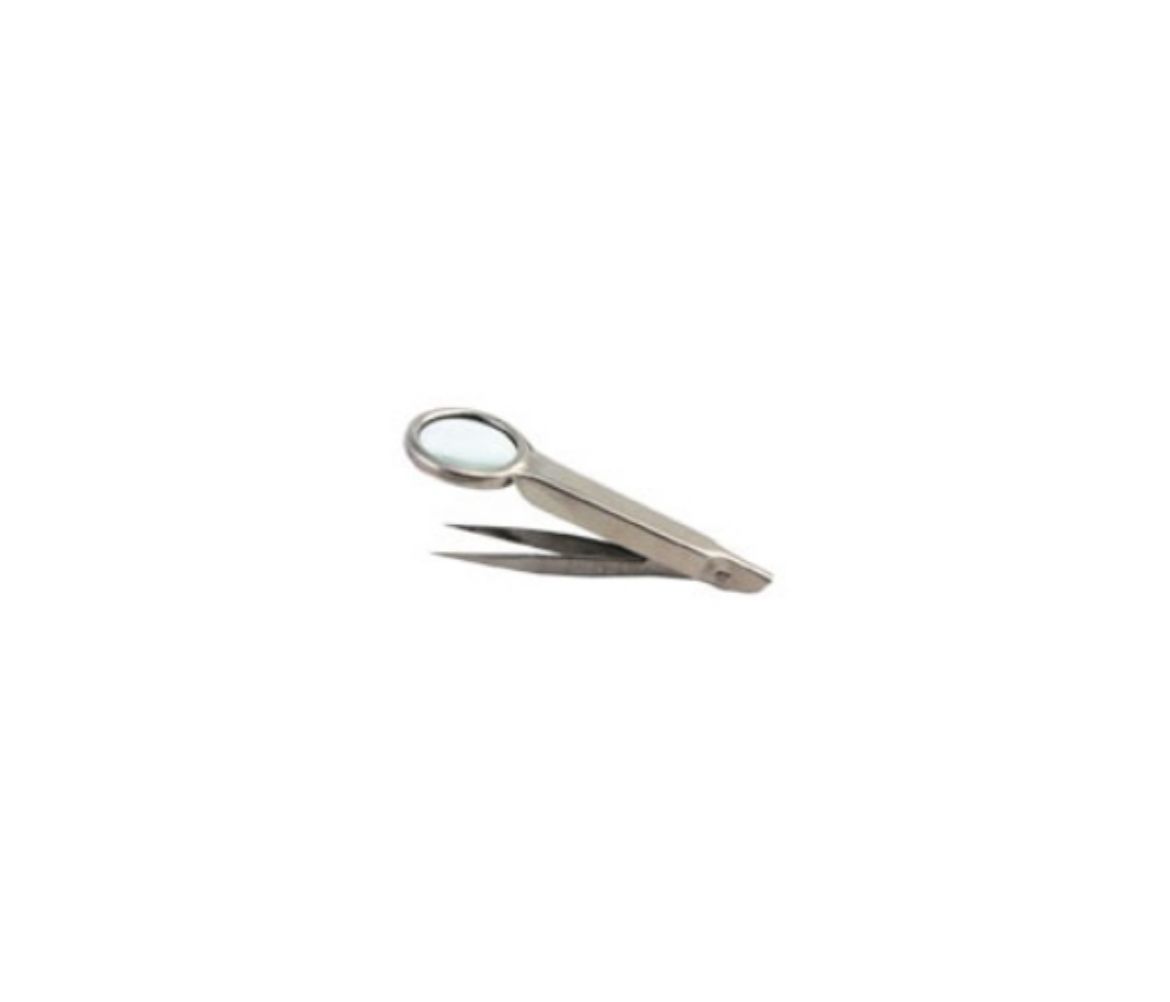 Picture of FINE STAINLESS STEEL FORCEPS WITH MAGNIFYING GLASS