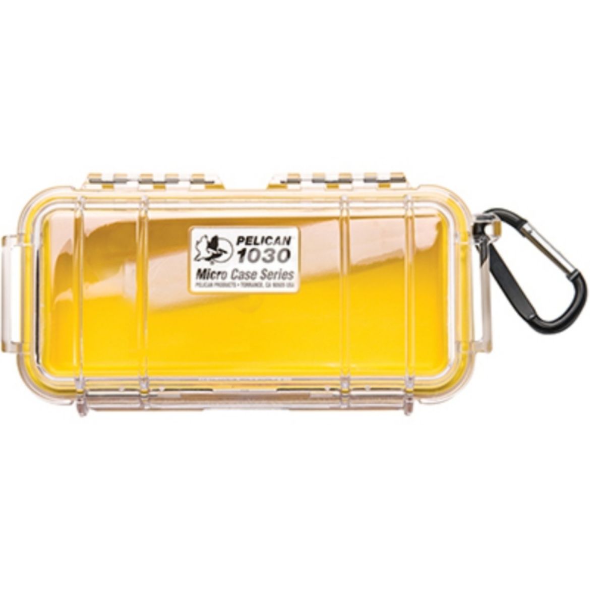 Picture of # 1030 MICRO PELICAN CASE - CLEAR WITH YELLOW