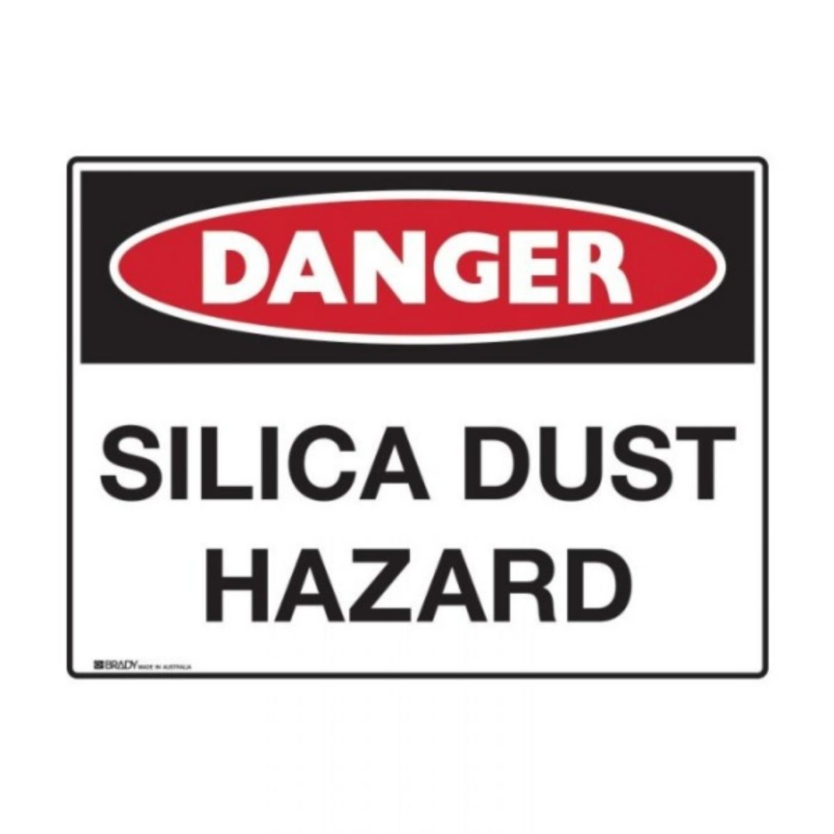 Picture of DANGER SILICA DUST HAZARD SIGN 600MM (W) X 450MM (H) MULTIFLUTE