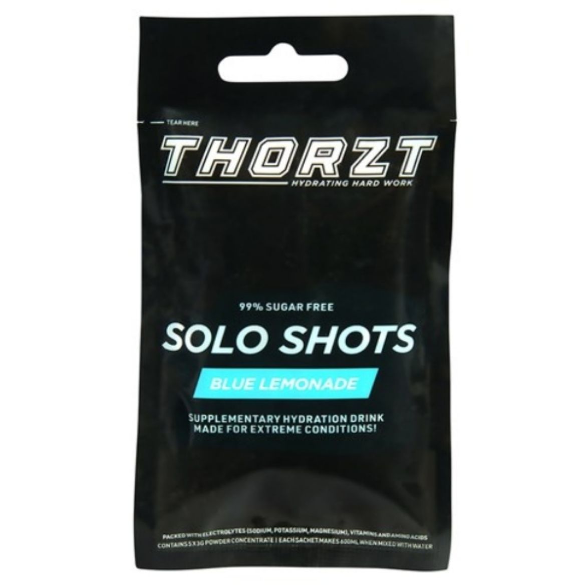 Picture of THORZT FIVE PACK SUGAR FREE SOLO SHOT BLUE LEMONADE