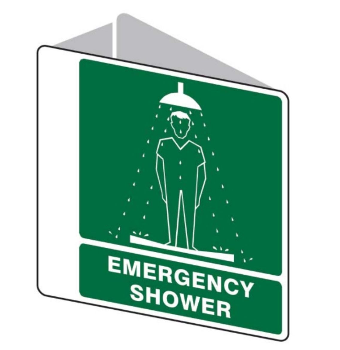 Picture of EMERGENCY SHOWER SIGN 225MM (H) X 225MM (W) POLYPROPYLENE 3D SIGN