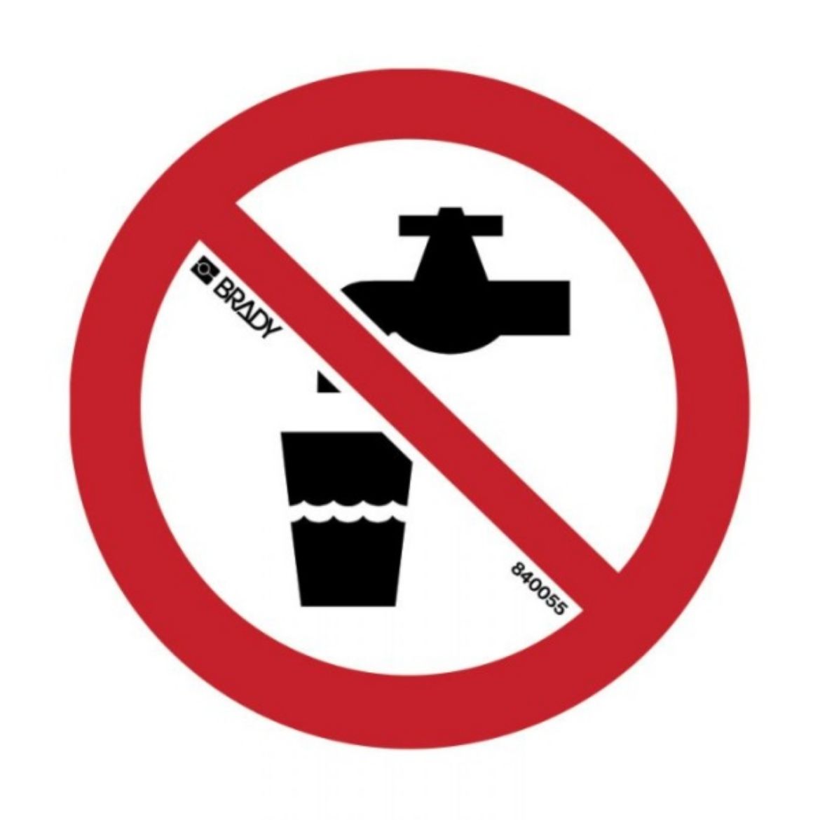 Picture of NO DRINKING PICTO SIGN 300MM(H) X 300MM(W) METAL