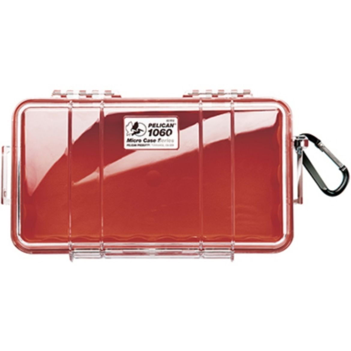 Picture of # 1060 MICRO PELICAN CASE - CLEAR WITH RED