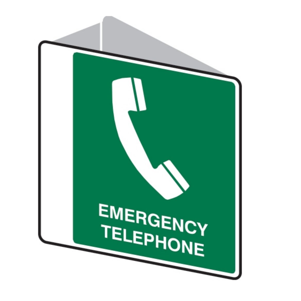 Picture of EMERGENCY TELEPHONE SIGN 225MM (H) X 225MM (W) POLYPROPYLENE