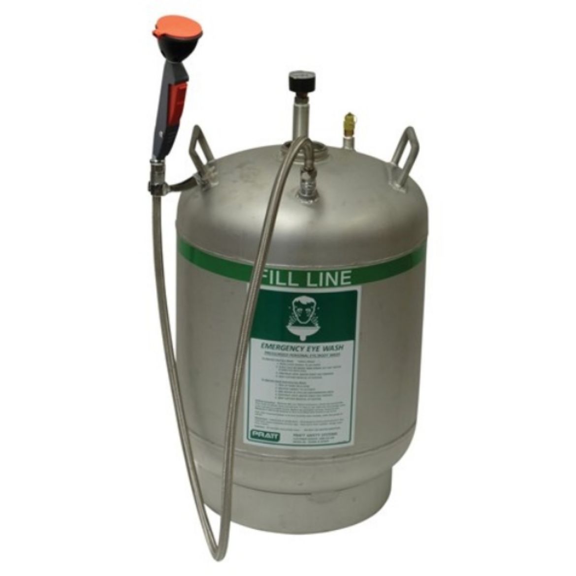Picture of PRATT PORTABLE PRESSURISED BODY WASH WITH HAND HELD DRENCH HOSE.  45LTR UNIT