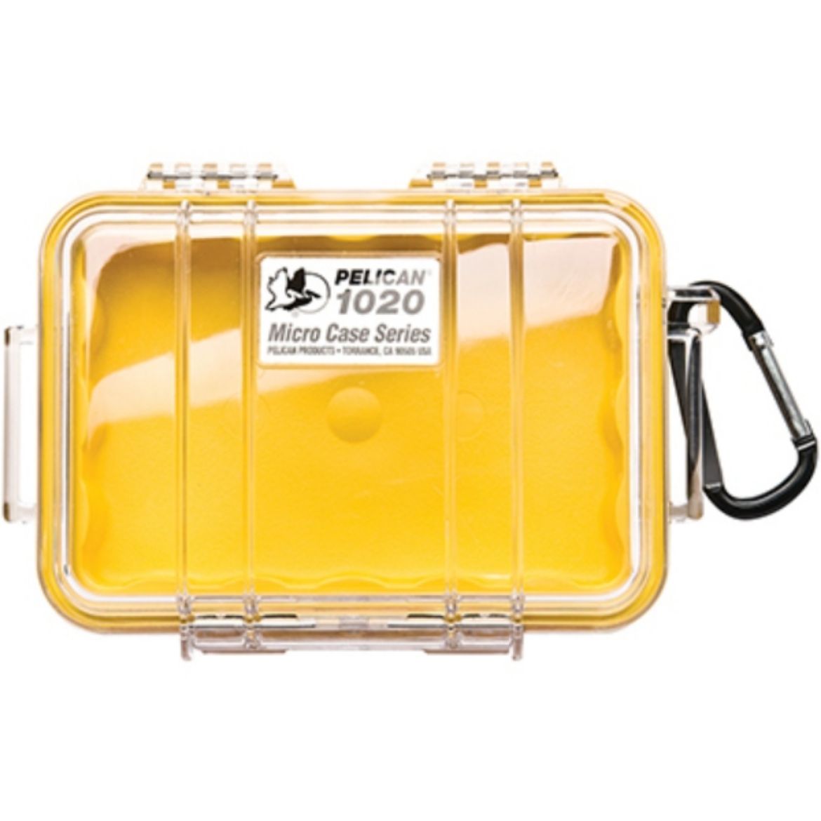 Picture of # 1020 MICRO PELICAN CASE - CLEAR WITH YELLOW