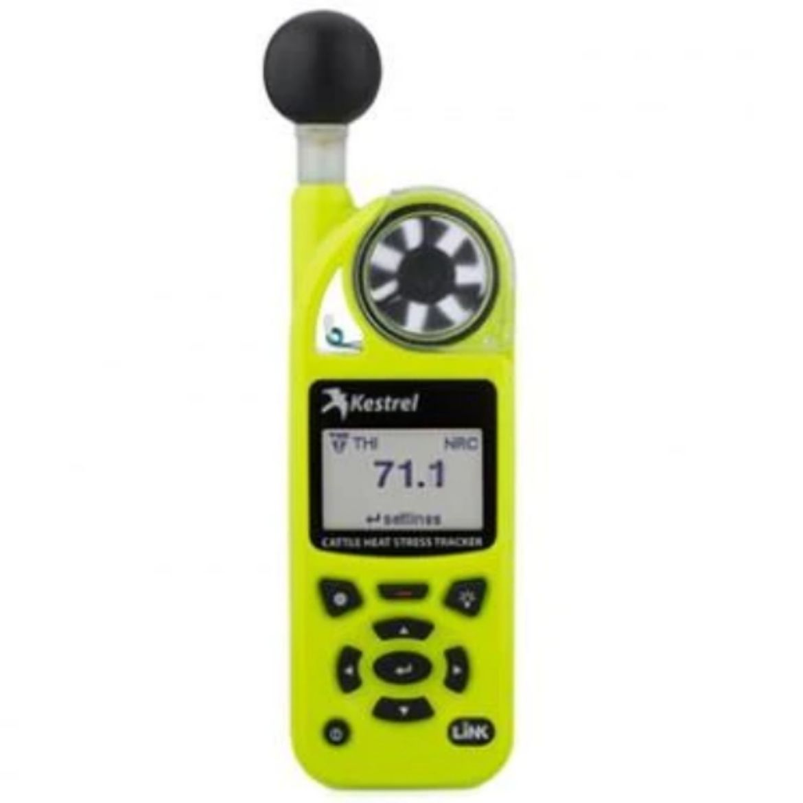 Picture of KESTREL 5400AG CATTLE HEAT STRESS TRACKER WITH LINK, COMPASS AND VANE MOUNT - HIGH VIZ GREEN