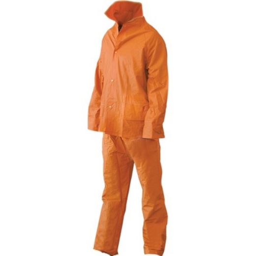 Picture of RAIN SUIT. AVAILABLE IN HI-VIS YELLOW OR ORANGE. AVAILABLE IN SIZES S/M/L/XL/2XL/3XL/4XL/5XL