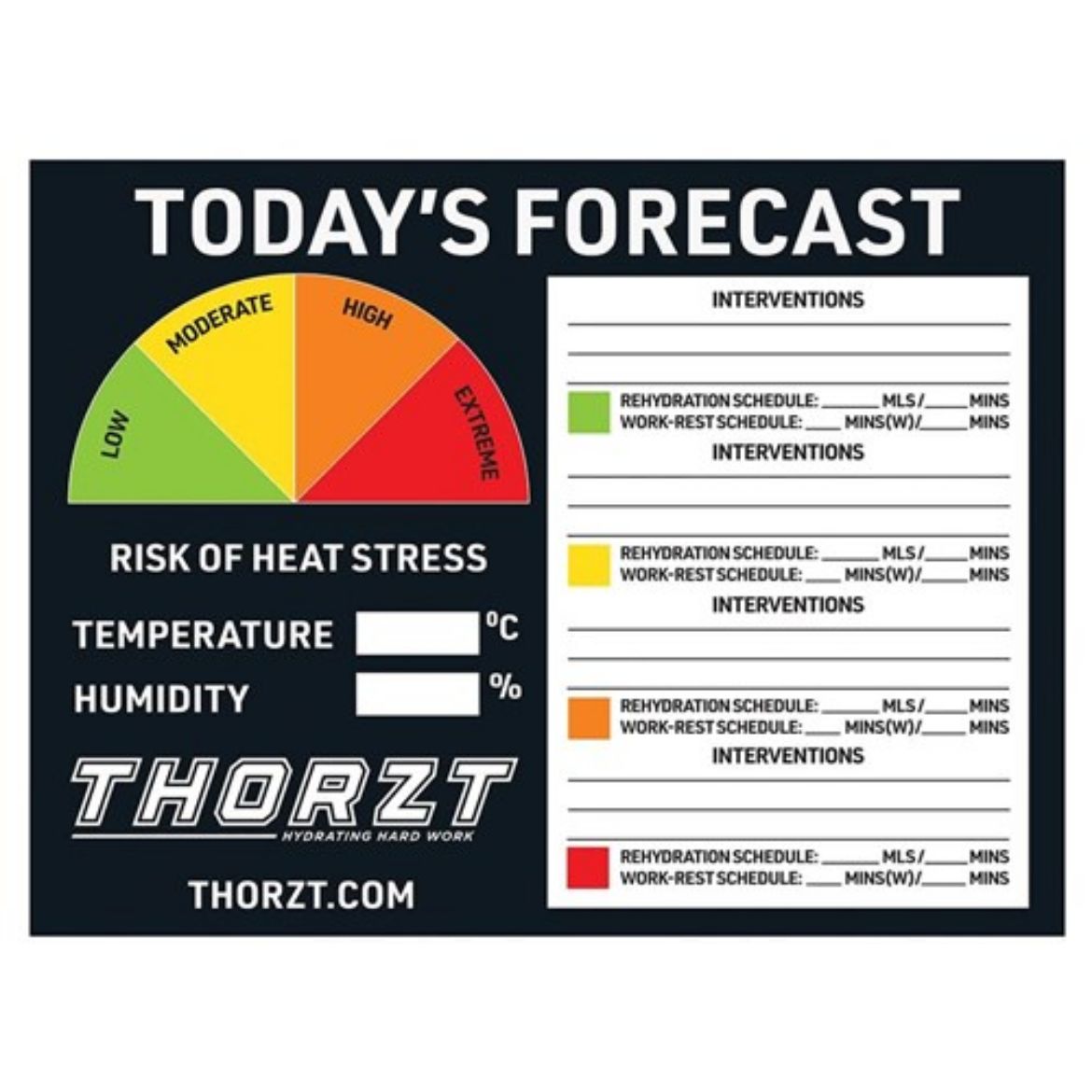 Picture of THORZT "INTERNAL HEAT STRESS FORECAST" SIGN - 900 x 600MM FLUTE