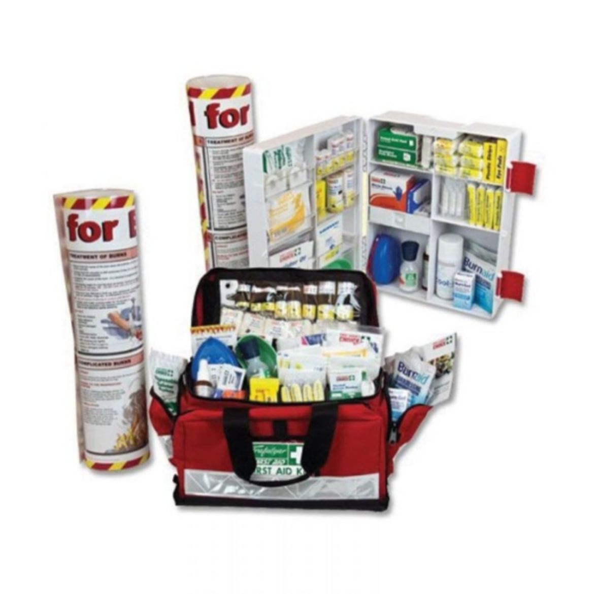 Picture of BURNS WORKPLACE FIRST AID KIT WALLMOUNT - ABS PLASTIC CASE
